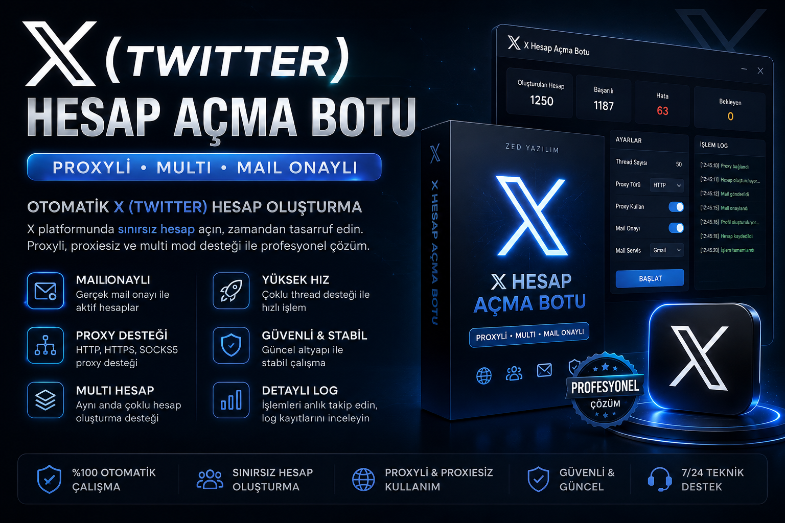 X Hesap Açma Botu Twitter Hesap Açma Botu Mail Onaylı Hesap Oluşturma